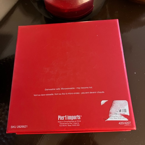 NEW Pier 1 Imports 4 Holiday Appetizer Plates. Christmas Party Limited Edition - Picture 7 of 7